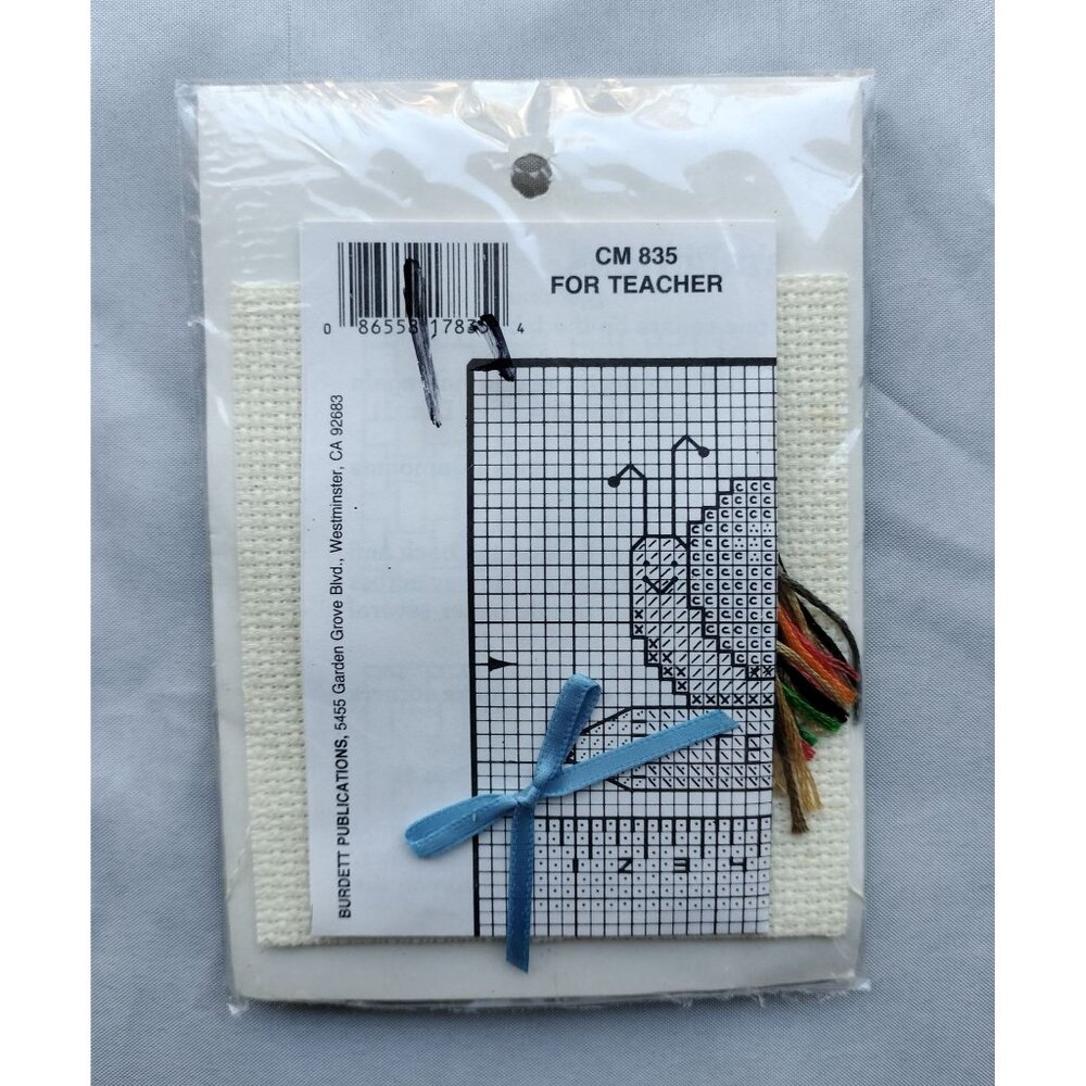 Dale Burdett Cross Stitch Kit Set "Make Mine Country" & "For Teacher" 1987 Minis - Picture 4 of 9